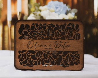 Wedding card box, Card box for wedding modern, Wedding card box with slot, Wedding gift card box, Wedding card box wood