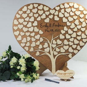 Tree Wedding Guest Book, Wedding Guest Book Alternative Tree, 3D CUSTOM Wedding Guest Book Alternative Tree Wood