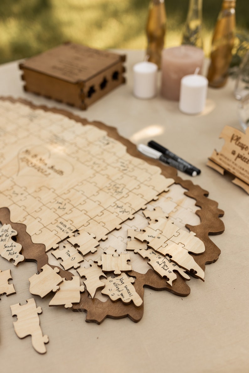 Wedding Tree Guest Book Alternative Tree Puzzle Guest Book Etsy