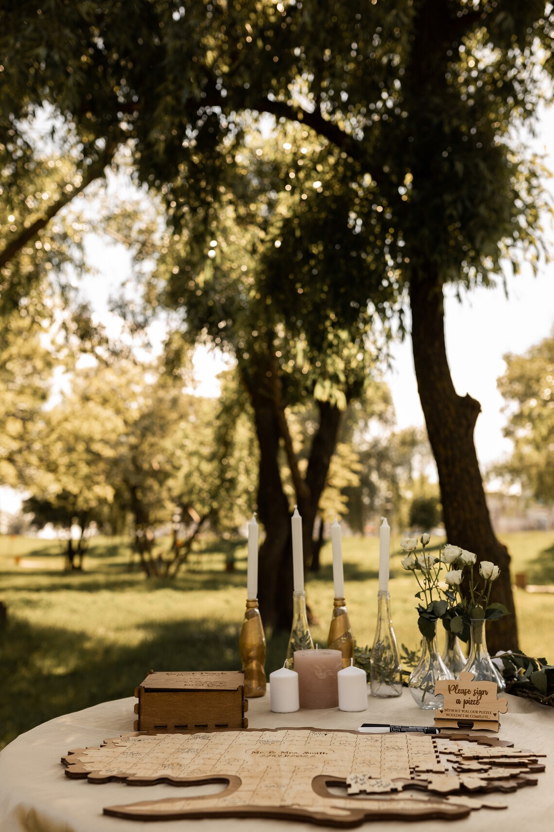 Wedding Tree Guest Book Alternative Tree Puzzle Guest Book Etsy