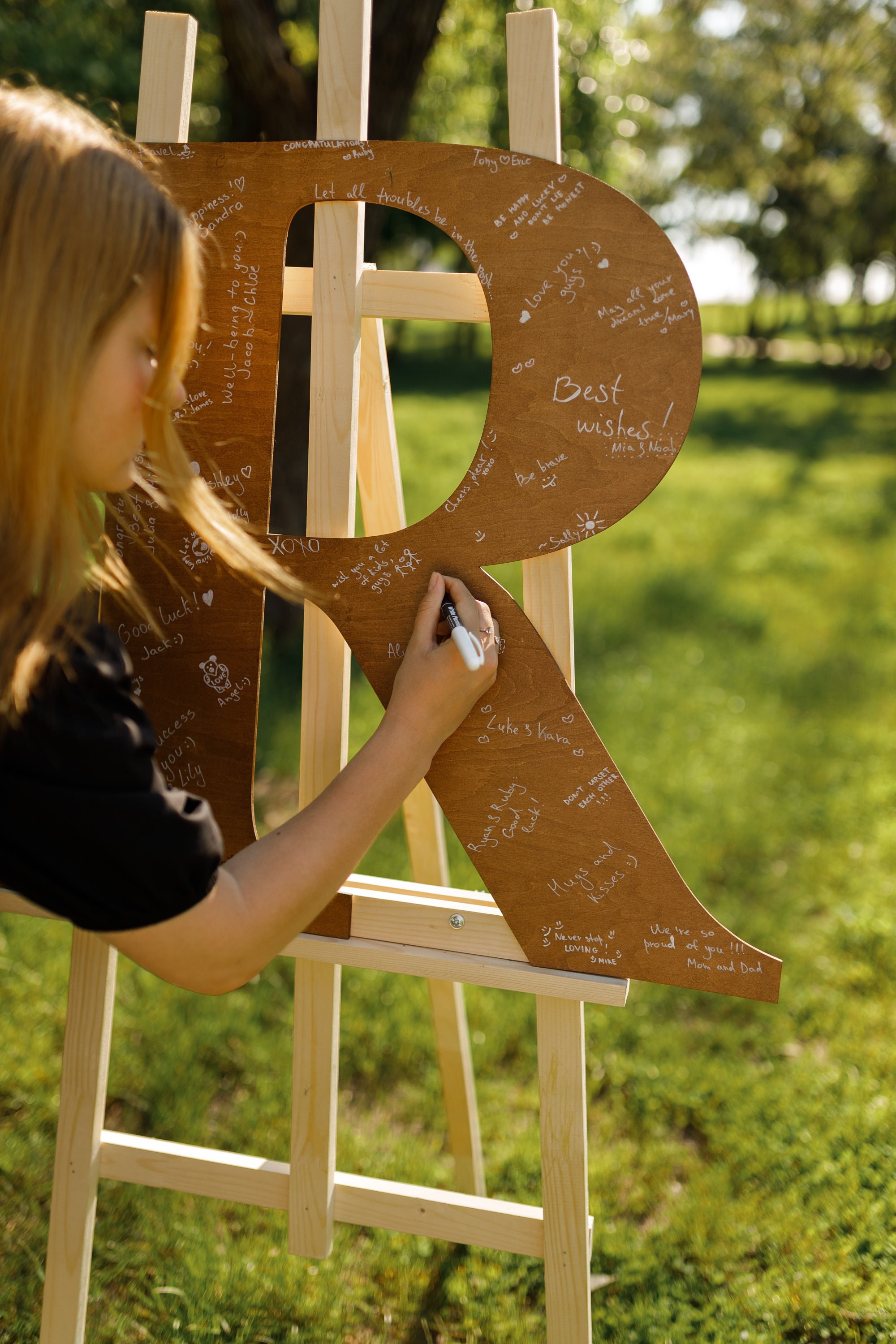 Wedding Guest Book Letter Personalized Wooden Engagement Etsy