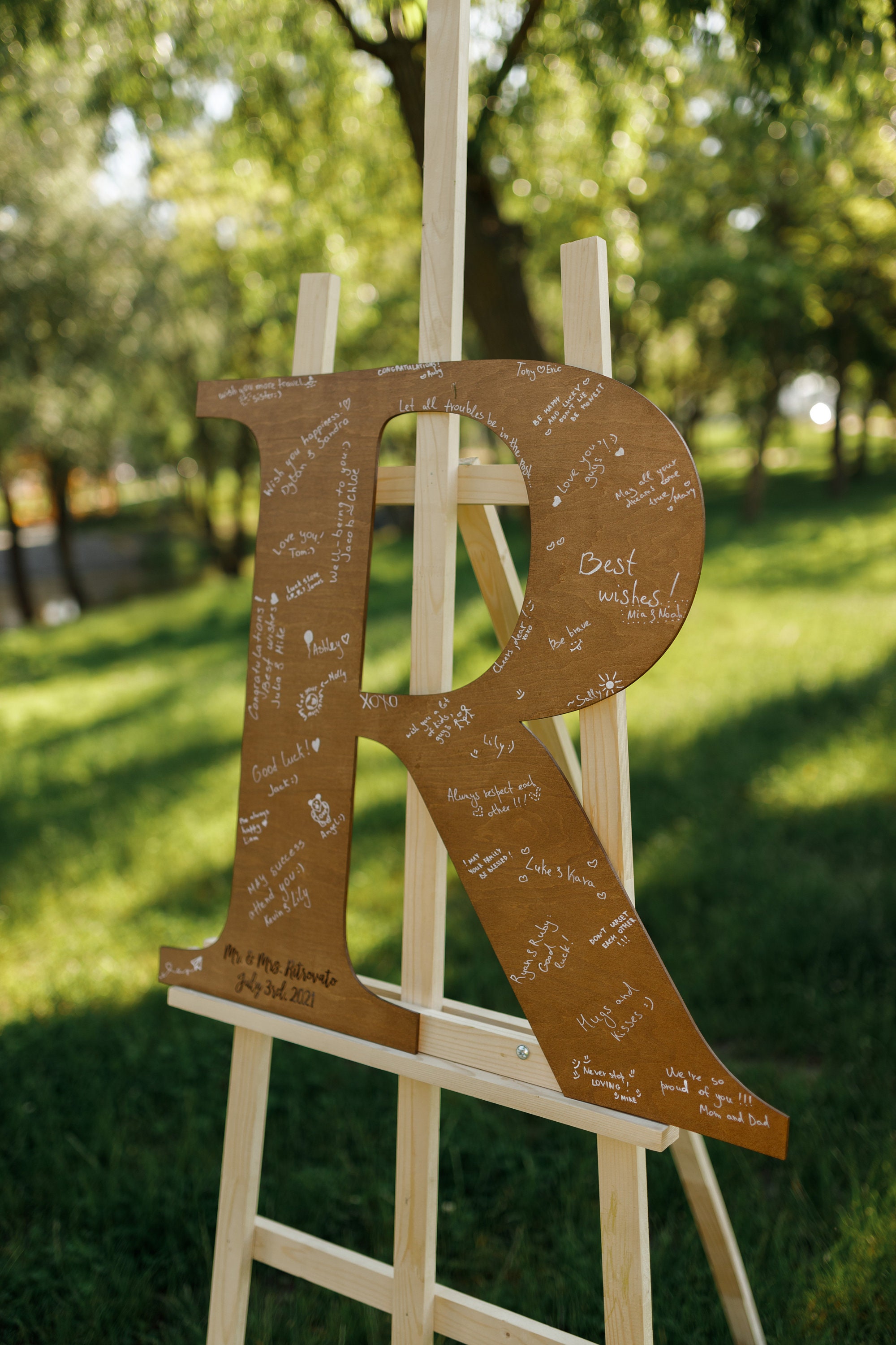 Wedding Guest Book Letter Personalized Wooden Engagement Etsy