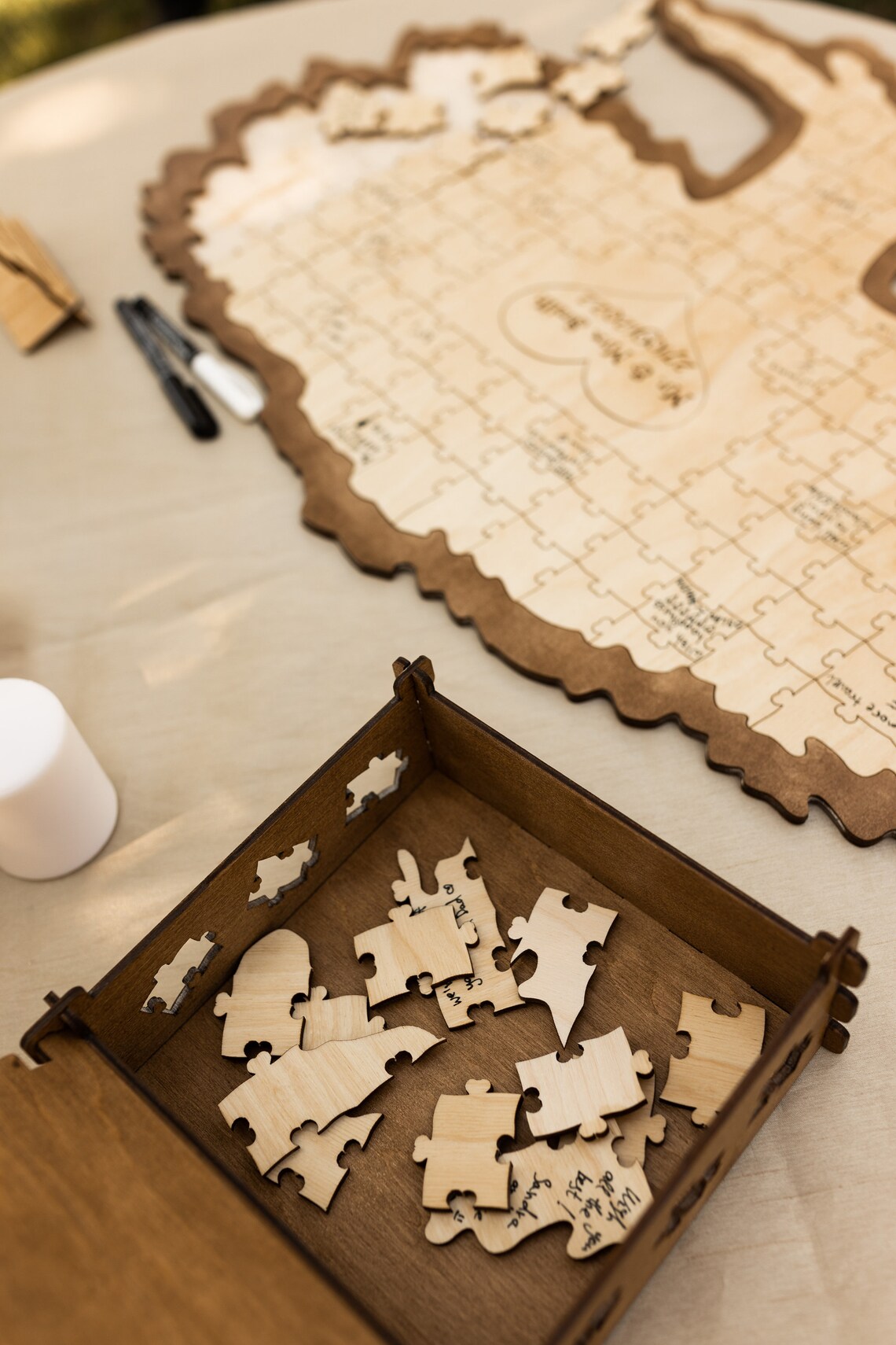 Wedding Tree Guest Book Alternative Tree Puzzle Guest Book Etsy