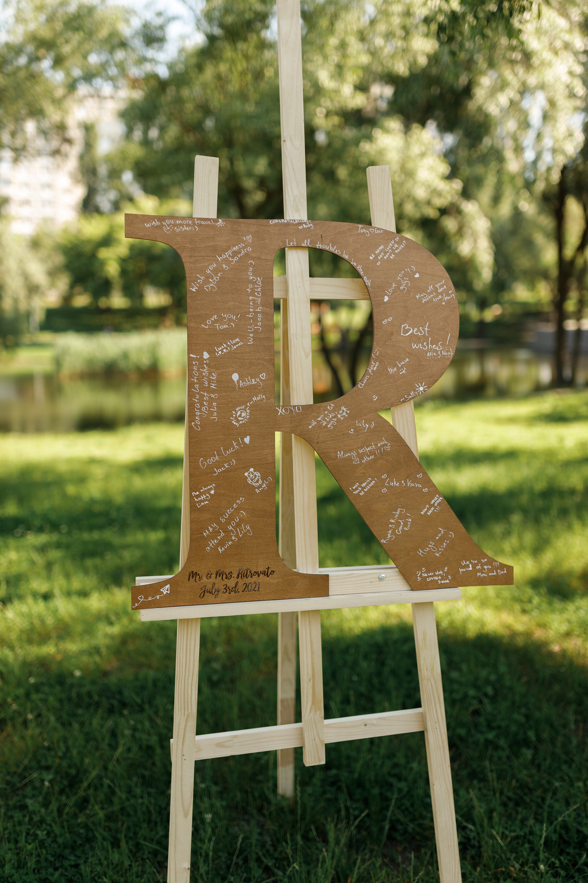 Wedding Guest Book Letter Personalized Wooden Engagement Etsy