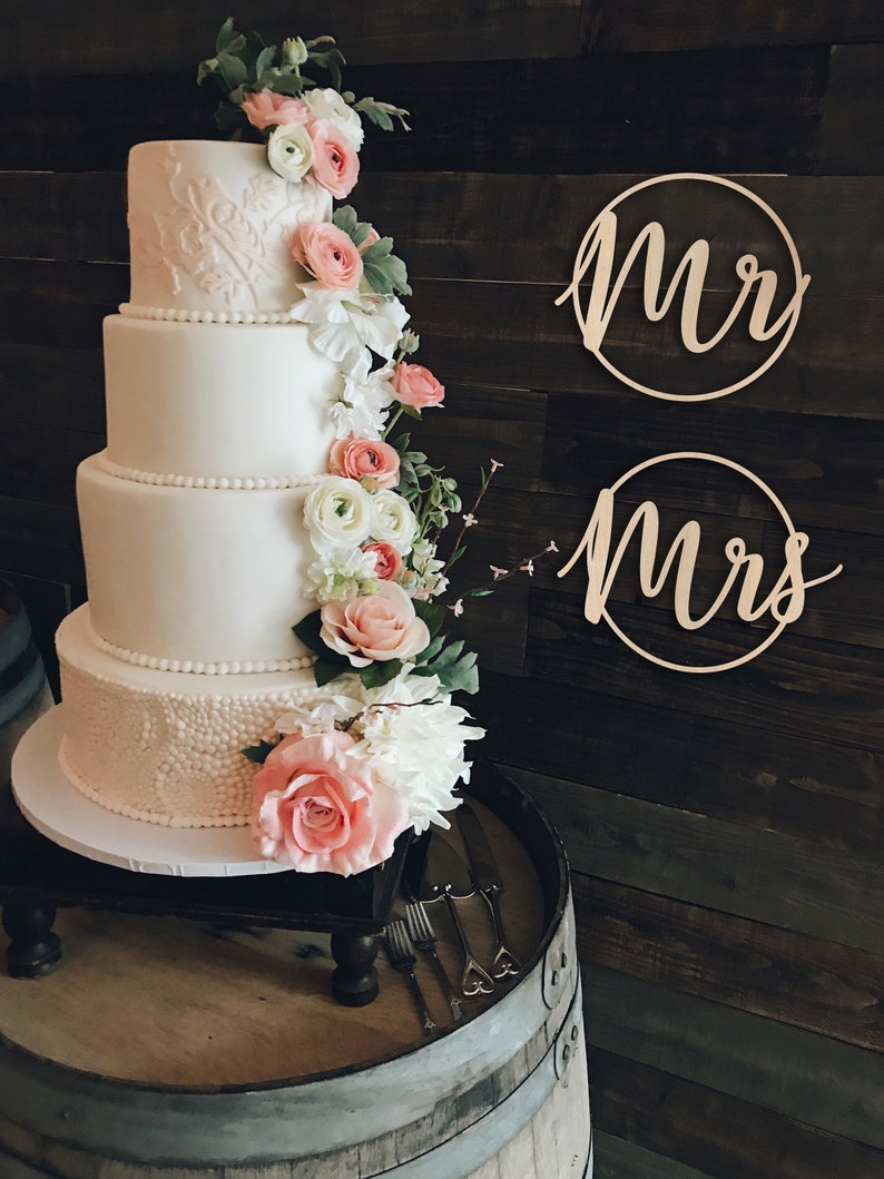 Wedding Chair Signs Bride and Groom Chair Signs Wooden Mr and Mrs Signs Copper Stand Welcome Sign Wedding laser cut sign His and hers