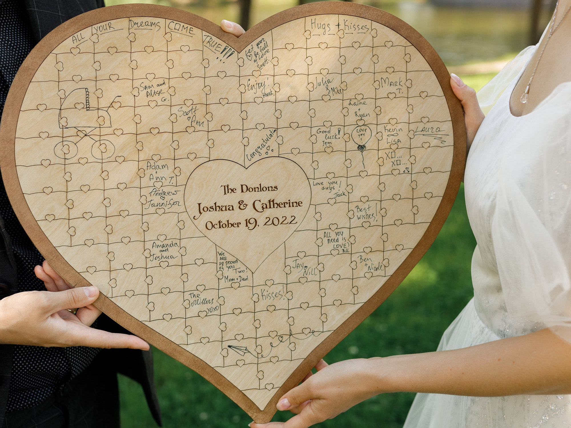 Guest book puzzle Wooden heart guest book Gifts for teen girls birthday Graduation class gift Wood heart decor