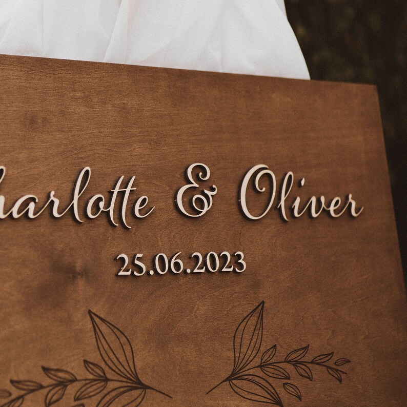Wedding guestbook alternative stand, Guestbook sign, Wooden personalized guestbook, Rustic wedding guestbook, Welcome wedding stand image 2