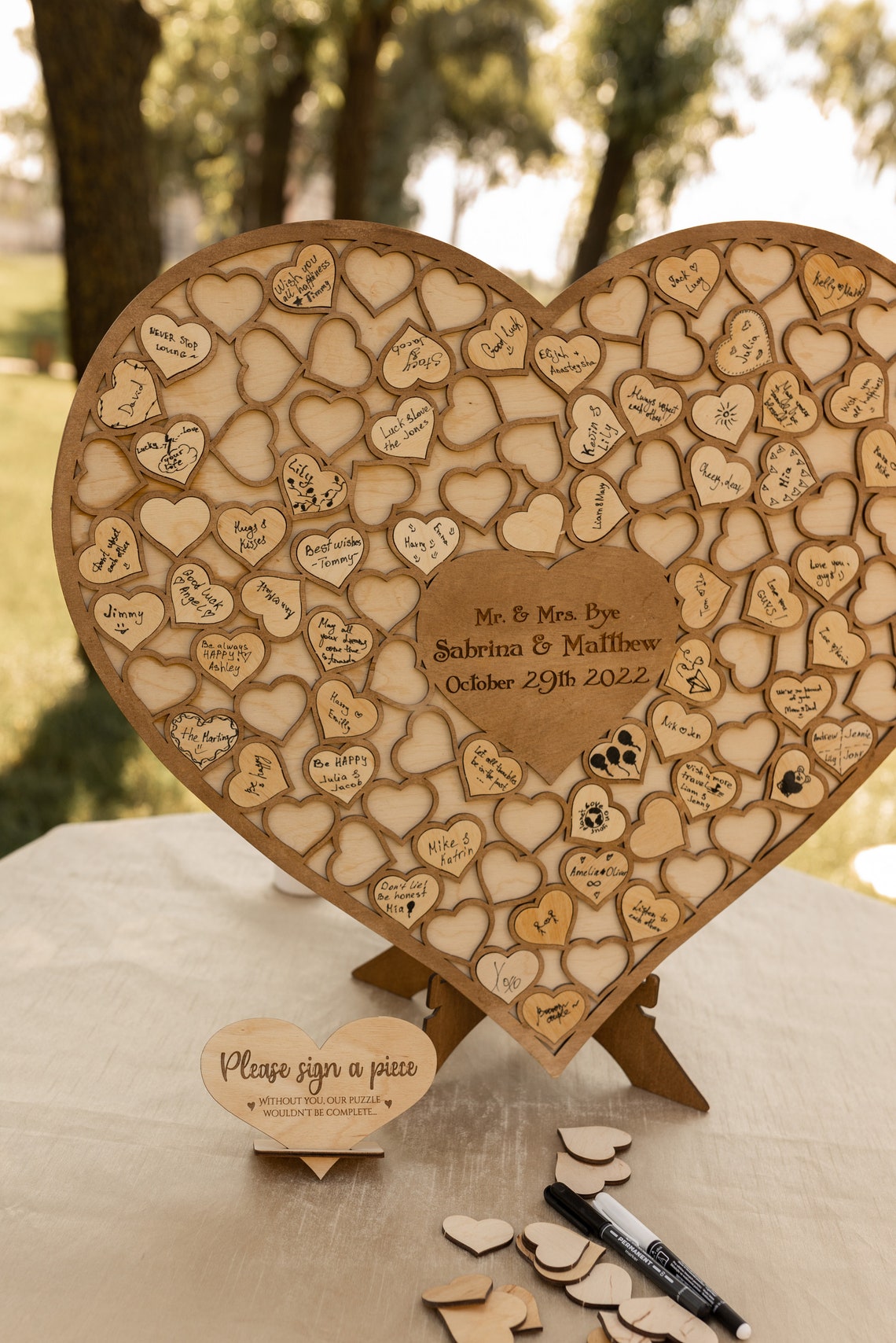 Hochzeit Gästebuch Alternative Holz Personalisiertes Etsy