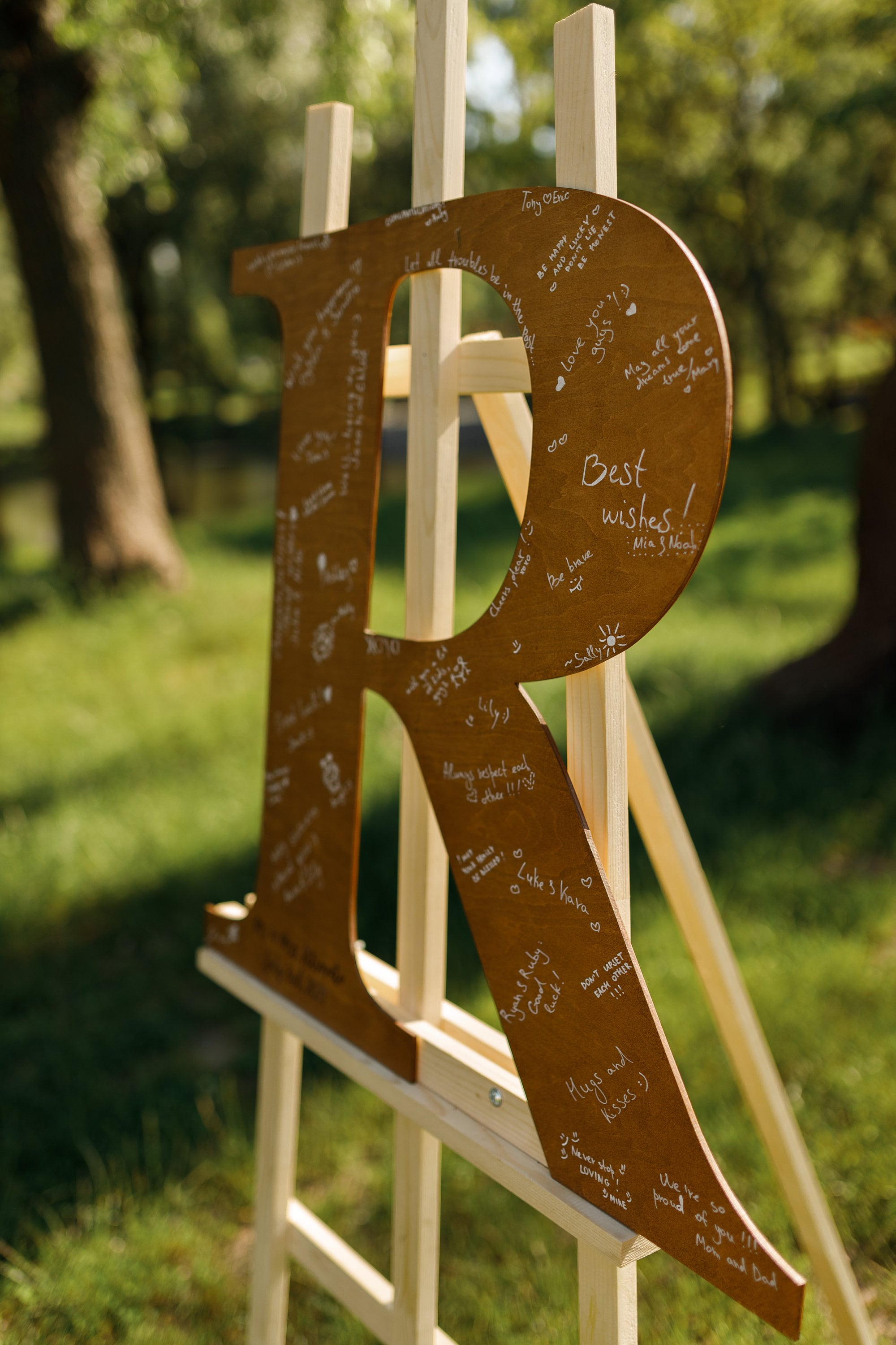 Wedding Guest Book Letter Personalized Wooden Engagement Etsy