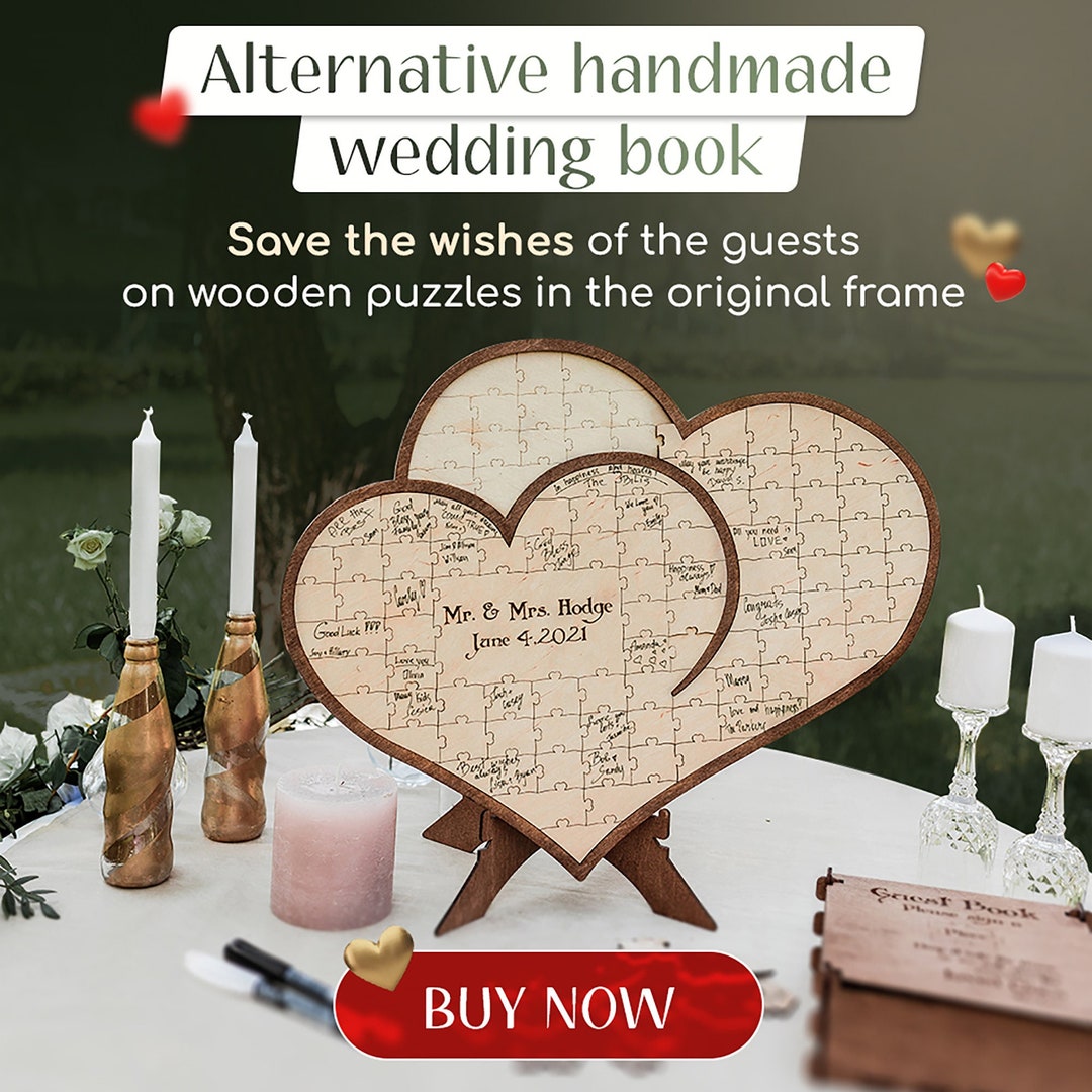 Rustic Wedding Guest Book Alternative by Doawedding, Custom Guest Book ...