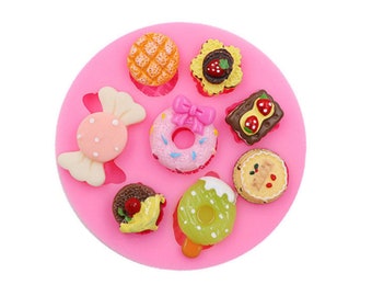 Dibujos animados candymold candy cakes silicona mold DIY hecho a mano chocolate crafty cakes postre decoración horneado