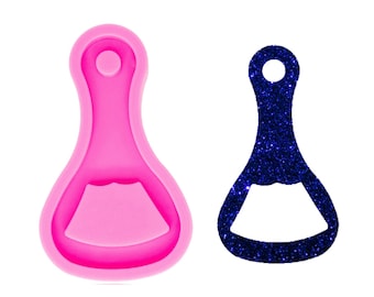 Forma do otwierania butelek Formy silikonowe DIY żywica epoksydowa breloki Forma do biżuterii zawieszka do kluczy dekoracja, silikonowa forma do breloka, forma 3d