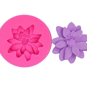 Molde de silicone de flor de crisântemo, molde de silicone de flor, molde de sabão, molde de vela, molde de sabão 3D, molde de joias, molde de decoração, molde de argila, ferramentas de bolo