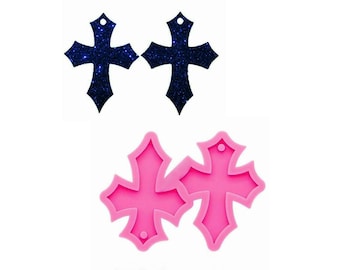 Cross Shape Earring Shiny Silicone Mold Handmade Fashion Jewelry Craft Mould,Earrings Mold Silicone,Shiny earring molds