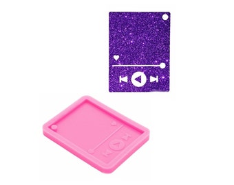 Super Błyszcząca Forma Silikonowa Odtwarzacza Muzyki Na Breloczki Żywicy Epoksydowej Formy Rzemieślnicze DIY Ręcznie Robione Zawieszki Formy, Formy Breloczków, Formy Biżuterii