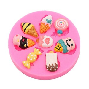 Cartoon ice cream candy candy cakes silicone mold DIY handmade chocolate crafty cakes dessert decoration baking