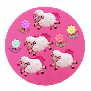 Sheep flowers Silicone Mold,Sheep silicone mold,Mini Sheep SIlicone Mold,Making Decoration Tools,Craft Mold DIY,Sugarcraft Cake Mold