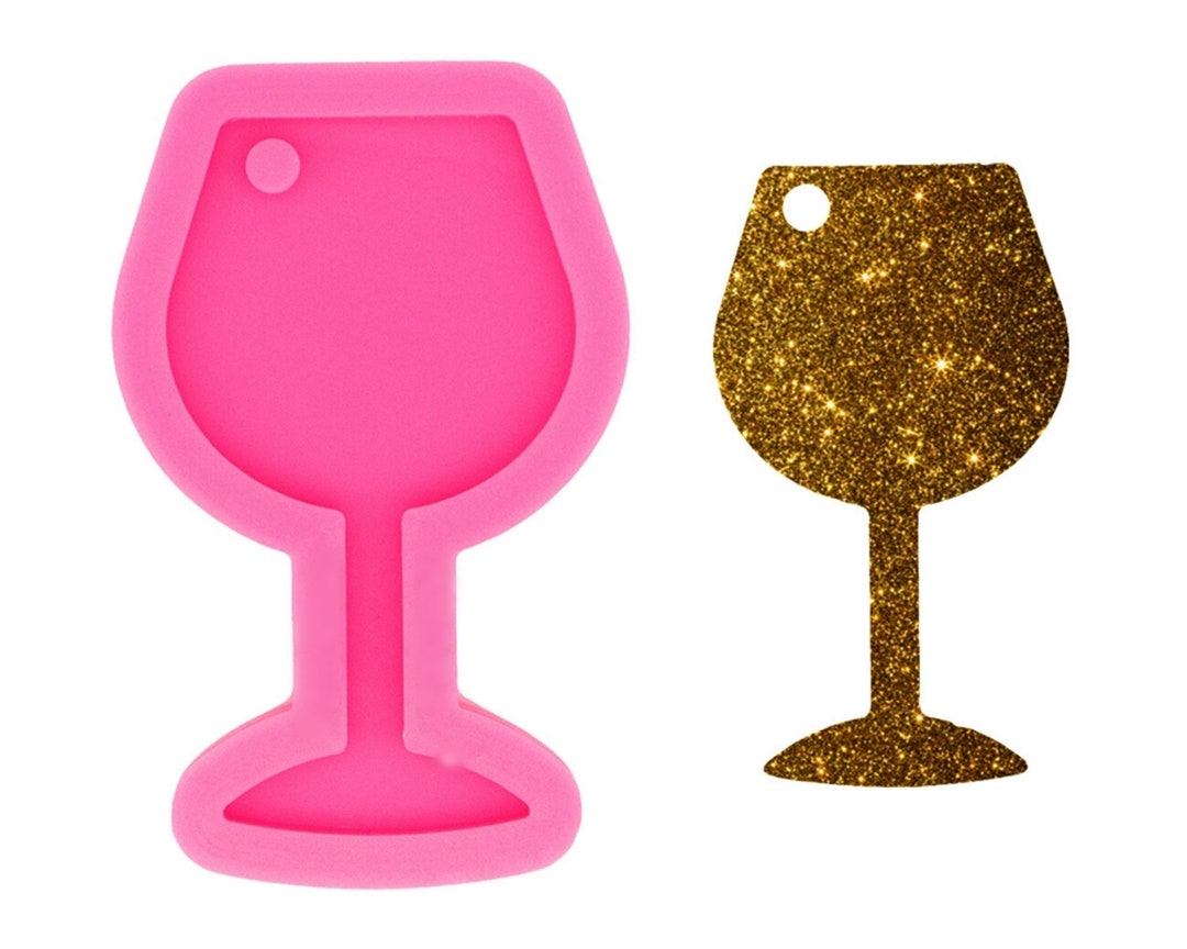 Wine Glass Silicone Keychain Mold3d Silicone Fondant Mold Etsy