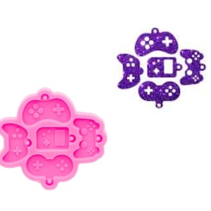 Gamer Keyboard Silikon Spielform für Epoxy. Super glänzende Resin Form. DIY Form für einen Schlüsselbund. Schmuck diy Form