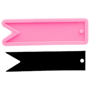 Shiny Ribbon Silicone Mold for Keychain - Bookmark design Resin Mold - Mould DIY Epoxy Resin Crafting Mold