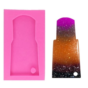 Silicone Keychain Mold ,Water Glass Shape Silicone Keychains Mold Key Chain Pendant Clay DIY Jewelry Making Epoxy Resin Mold