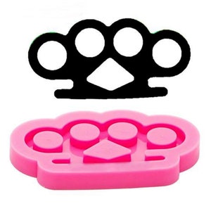 4 Pieces Knuckle Dusters Silicone Molds Brass Knuckles Resin