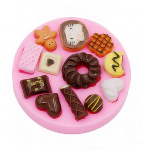 Candy Mold, Silicone Chocolate Mold, Small Square Candy Molds Polymer Clay Molds Biscuit mould