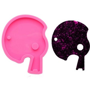 DIY Shiny Shiny football helmets shape silicone tumbler mold for keychains epoxy resin molds for jewelry