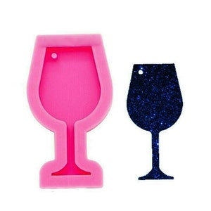 Mini Wine Glass Silicone Molds DIY Epoxy Keychains Mould,Silicone Keychain Mold,Pendant mold,Epoxy Resin,Jewelry Mold,Glitter Mold