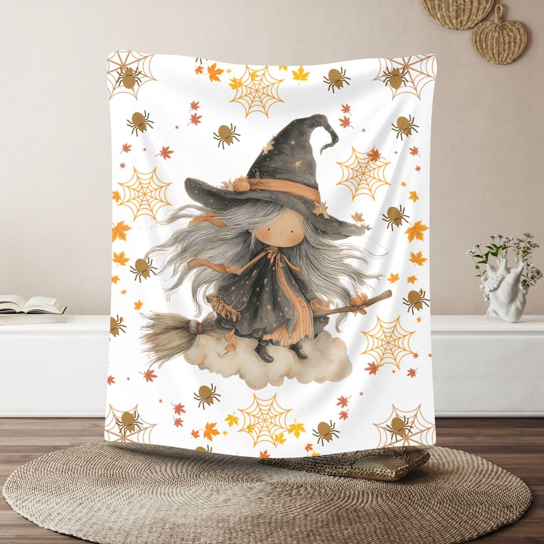 Couverture Polaire Halloween Sorcière Metawu - Flanelle Douce 127x152 Cm Pour Canapé Et Lit