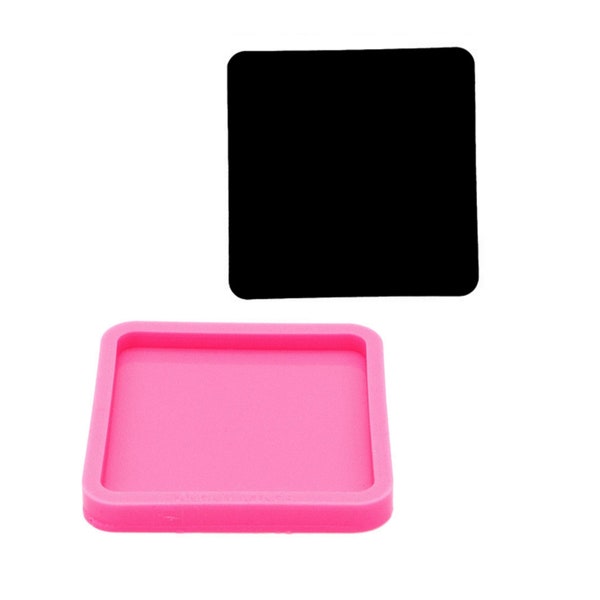 Square Silicone Mold Resin Crafts Epoxy Molds Geode Coaster Agate Resin Trays Mold