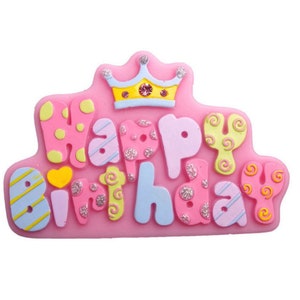 Feliz aniversário carta forma fondant molde de silicone ferramentas de decoração do bolo de chocolate diy cozinha acessórios de cozimento