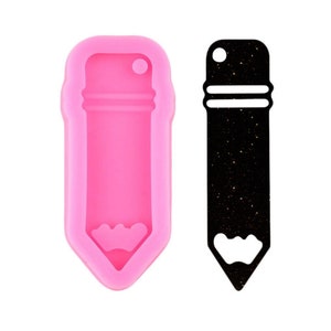 Shiny Pencil mold Silicone for Keychains Epoxy Craft Molds DIY Handmade Charms Mould,Silicone Mold Keychain Mold Jewelry Mold Glitter Mold