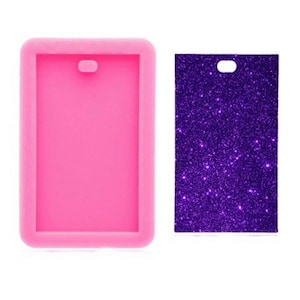 Shiny Rectangle Keychain Mold DIY Silicone Resin Crafts Molds for Epoxy Necklace Jewellery Making Tools,Jewelry Mold,Glitter Mold
