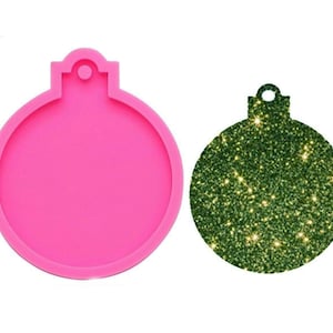 Keychain Mold, Silicone Mold Christmas Ornament Keychain Molds Resin Decorative Craft DIY Mould, Christmas ball Keychain Molds,Craft Mold