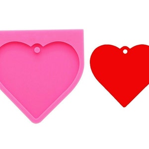 Love heart Shape Silicone Mold,Silicone Keychain Mold,Pendant mold,Epoxy Resin,DIY Keychain,Jewelry Mold,Glitter Mold,Resin mold