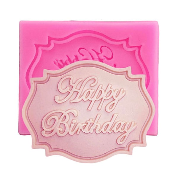 Happy Birthday Mold, Small Happy Birthday Silicone, Fondant Mold, Resin Mold, Chocolate Mold, Gum Paste Mold, Cupcake Decorating