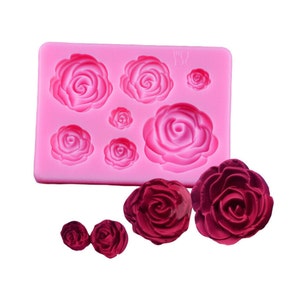 Roses Silicone Mold,Rose Flower Silicone Mold,Jewelry Making Craft DIY,silicone mould Fondant mould,Decorating Tools Sugarcraft Cake