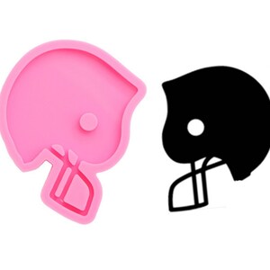 DIY Shiny Shiny football helmets shape silicone tumbler mold for keychains epoxy resin molds for jewelry