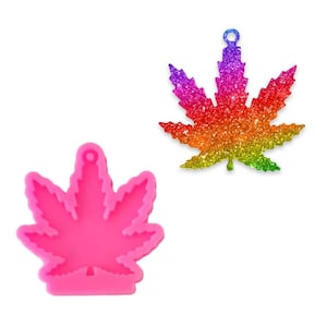 Glänzender AhornBlatt Schlüsselanhänger Silikonform, AhornBlatt Schlüsselanhänger Form, Anhänger Formen, geeignet für Ton,DIY Schmuckherstellung, Epoxy Resin Mold