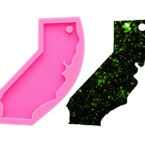 keychain mold California,Silicone Keychain Mold,California Map Keychain Silicone Mold,Epoxy Resin,Custom Keychain, Resin mold,Craft Mold