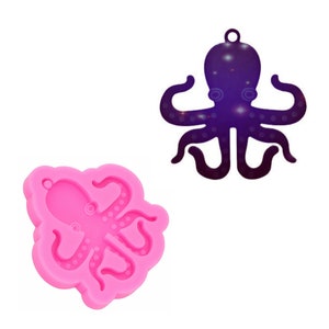 Octopus Mold,Octopus Keychain Mold Shiny Mold for Resin Jewelry Charm Pendant Mold Silicone Silicon Molds,Jewelry Mold Glitter Mold