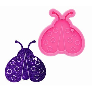 Shiny LADYBUG Mould, Silicone Insect Keychains Molds ,Epoxy Mold DIY for Necklace Pendant Jewelry,Keychain Mold Jewelry Mold Glitter Mold