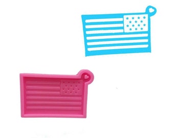 USA Flag Silicone Molds for Keychain Jewelry Making Resin Craft Mould,Silicone Keychain Mold,Pendant mold,DIY Keychain,Jewelry Mold