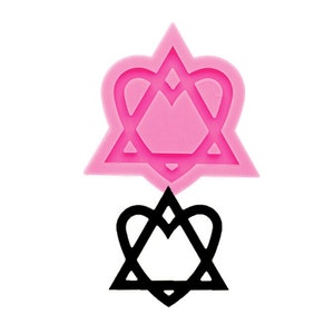 Shiny Love sign/emblem for adoption molds for resin diy epoxy craft silicone keychain molds Key ring Jewelry pendant,Silicone Keychain Mold