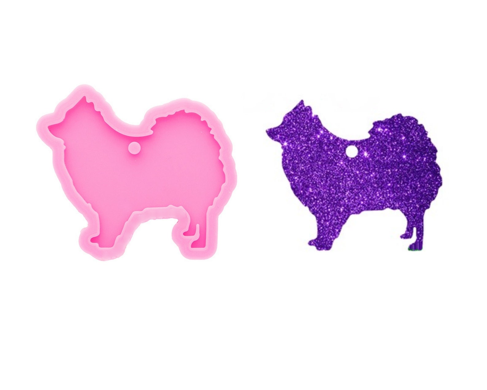 Shiny Glossy Dog Keychain Mold DIY Handmade Charms Mold Etsy