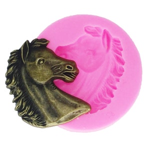Horse Head Silicone Mold Epoxy Resin Jewelry Mold Making Craft DIY,3d Silicone fondant mold,Animal Mold,Clay Mold,Candy mold