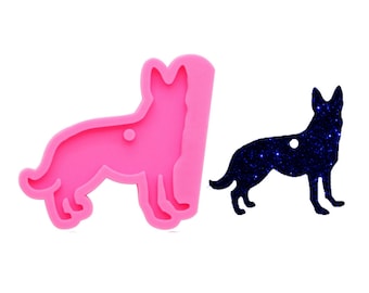 Llaveros de perro brillantes Molde de silicona Resina de silicona Moldes epoxi para molde de joyería, molde colgante, llavero personalizado, llavero de bricolaje, molde de animales