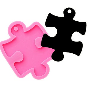 Shiny Puzzle Silicone Molds DIY epoxy resin table mould silicon craft custom mold craft keychain,Silicone Keychain Mold,Jewelry Mold