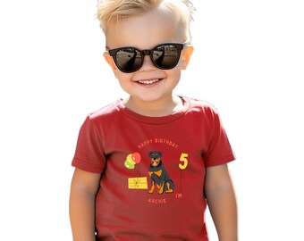 Happy Birthday Toddler Tee, Dog Birthday Shirt, Kids Animal Tee, Toddler Gift, Birthday Celebration Top, Birthday shirt Boy